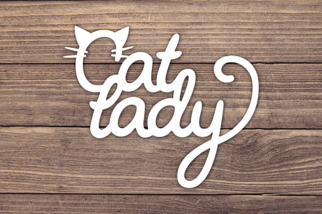 Cat Lady Decal Design 4 Multiple Sizes Crazy Cat Lady Car Etsy