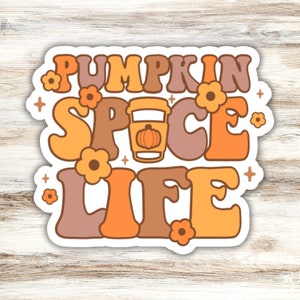 Pumpkin Spice Life Sticker, Pumpkin Spice Latte Sticker, PSL Sticker, Fall Vibes Sticker, Autumn Harvest Sticker, Iced Coffee Sticker