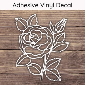 IN LOVING MEMORY Rose Flower Decal Window Sticker Personalized Memorial - Foto 2