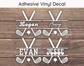 Custom Golf Name Decal, Golf Decal, Golf Sticker, Sport Vinyl Decal, Golf Clubs Sticker, Golf Player Decal, Golf Ball Decal, Golfing Decal