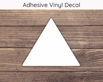 Triangle Decal, Solid Triangle Sticker, Simple Shape Adhesive Decal