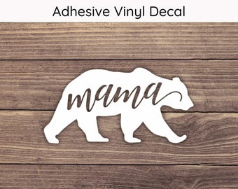 Mama Bear Decal - Multiple Sizes - Mom Car Decal, Mother Bumper Sticker, Laptop Sticker, Water Bottle Sticker