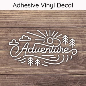 Sticker aventure design 2, Stickers vinyles dessin au trait aventures, Sticker pour pare-chocs Explore minimaliste, Stickers voyages en plein air, Sticker Wanderlust