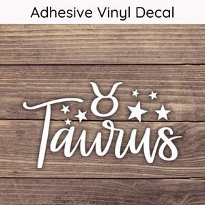 Taurus Zodiac Sign Decal Design 2, Astrology Vinyl Decals, Horoscope Bumper Sticker, April May Birth Stickers