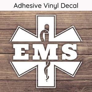 EMS Decal, EMS Sticker, Medic Decal, Medic Sticker, Star of Life Decal, Star of Life Sticker, Paramedic Decal, First Responder Decal