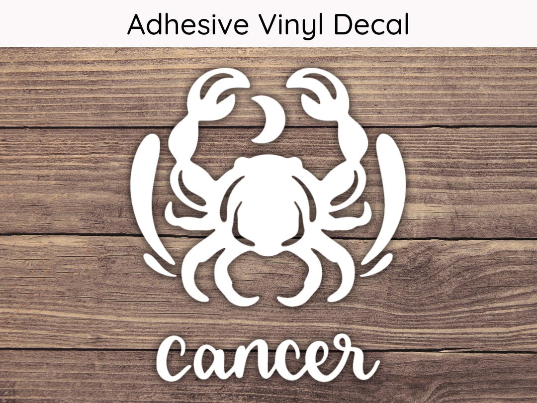 Cancer Zodiac Sign Decal Design 1, Astrology Decal, Horoscope Sticker ...