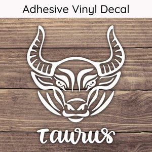 Taurus Zodiac Sign Decal Design 1, Astrology Vinyl Decals, Horoscope Bumper Sticker, April May Birth Stickers