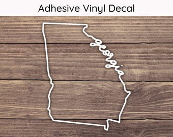 Georgia State Decal Design 2, Georgia State Sticker, Georgia Decal, Georgia Sticker, Home State Decal, Home Town Sticker, GA State Sticker