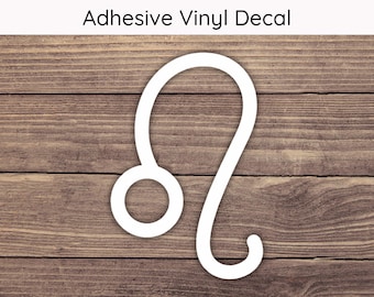 Leo Zodiac Sign Decal Design 3, Astrology Vinyl Decals, Horoscope Bumper Sticker, July August Birth Stickers