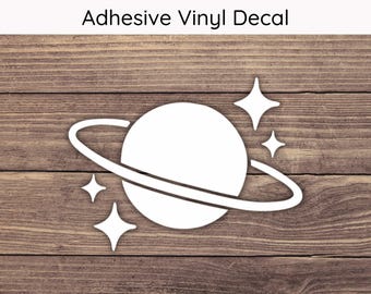 Saturn Decal - Multiple Sizes - Car Decal, Bumper Sticker, Laptop Sticker, Water Bottle Sticker