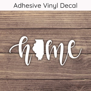 Illinois Home Decal Design 3, Illinois Decal, Illinois State Decal, Illinois Home Sticker, Illinois Sticker, Home State Decal