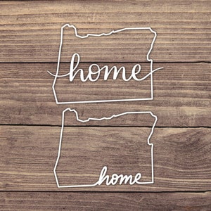 Oregon Home State Decal - Multiple Sizes - Car Decal, Bumper Sticker, Laptop Sticker, Water Bottle Sticker