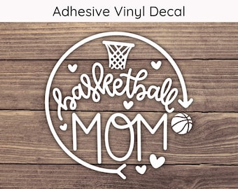 Basketball Mom Decal Design 1, Basketball Mom Sticker, Basketball Sticker, Basketball Decal, School Sport Decal, Basketball Mama Decal