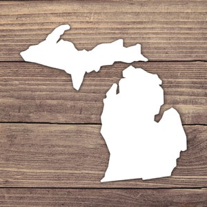 Michigan Silhouette Decal - Multiple Sizes - Car Decal, Bumper Sticker, Laptop Sticker, Water Bottle Sticker