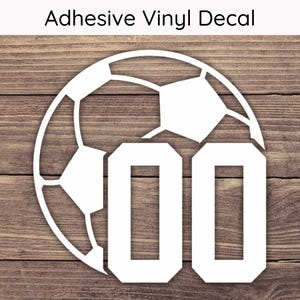Benutzerdefinierte Fußball Nummer Aufkleber, Fußball Aufkleber, Fußballmannschaft Aufkleber, Sport Vinyl Aufkleber, Fußballspieler Aufkleber, Fußball-Autoaufkleber