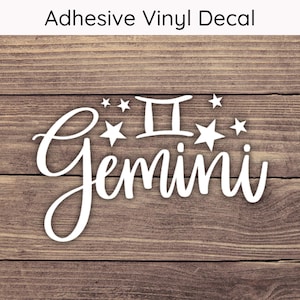 Gemini Zodiac Sign Decal Design 2, Gemini Decal, Gemini Sticker, Zodiac Decal, Zodiac Sticker, Astrology Decal, Astrology Sticker