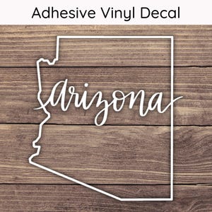 Arizona State Decal Design 1 , Arizona Decal, Arizona Sticker, AZ Vinyl Decals, Arizona Bumper Sticker, Arizona Home Decal