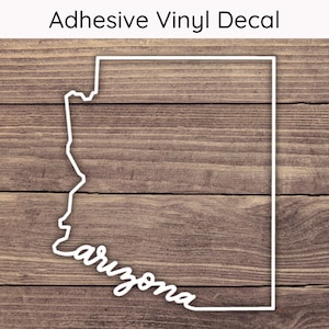 Arizona State Decal Design 2 , Arizona Decal, Arizona Sticker, AZ Vinyl Decals, Arizona Bumper Sticker, Arizona Home Decal