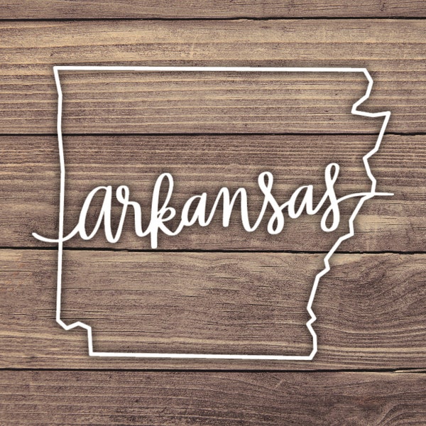 Arkansas State Decal Design 1, Arkansas Decal, Arkansas Sticker, AR Vinyl Decals, Arkansas Bumper Sticker, Arkansas State Decal