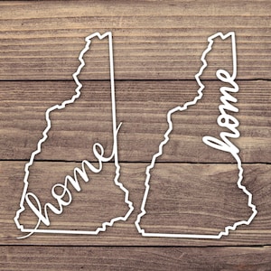 New Hampshire Home State Decal - Car Decal, Bumper Sticker, Laptop Sticker, Waterbottle Sticker
