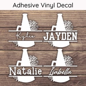 Custom Cheer Name Decal, Cheerleader Decal, Cheer Team Sticker, Sport Vinyl Decal, Cheerleading Decal, Cheerleader Sticker, Cheer Decal