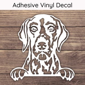 German Shorthaired Pointer Peeking Decal, German Shorthaired Pointer Decal, German Shorthaired Pointer Sticker, Dog Mom Decal, Dog Dad Decal