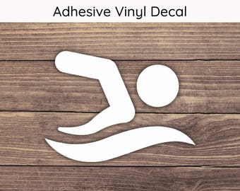 Swim Logo Decal, Swimming Decal, Swim Decal, Swim Team Decal, Swimmer Decal, Swim Sport Decal, Pool Decal, Swim Sticker, Swimming Sticker