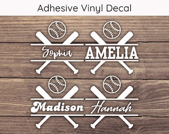 Custom Softball Name Decal, Softball Decal, Softball Sticker, Sport Vinyl Decal, Softball Team Sticker, Softball Player Decal