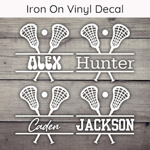 Custom Lacrosse Name Iron On Decal, Lacrosse Decal, Lacrosse Heat Transfer, Lacrosse HTV Decal, Lacrosse Dad HTV, Lacrosse Mom Heat Transfer
