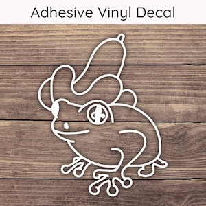 Cowboy Frog Decal, Funny Frog Sticker, Gentleman Frog Decal, Western Frog Sticker, Amphibian Decal, Tree Frog Decal, Yee Haw Decal