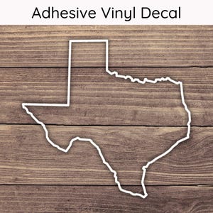 Texas Outline Decal - Multiple Sizes - Car Decal, Bumper Sticker, Laptop Sticker, Water Bottle Sticker