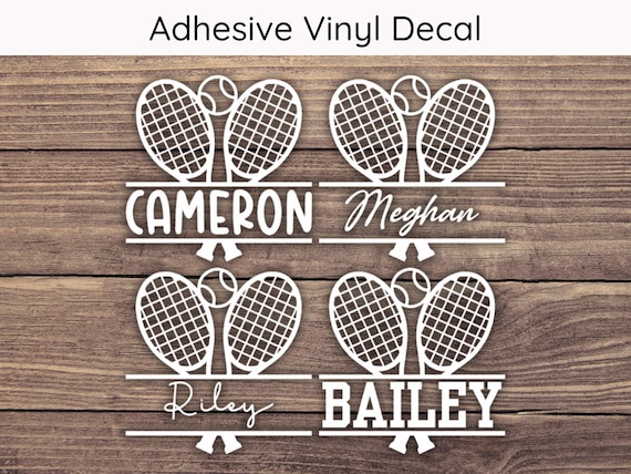 Custom Tennis Name Decal, Tennis Decal, Tennis Sticker, Sport Vinyl Decal, Tennis Team Sticker, Tennis Player Decal, Tennis Racket Decal