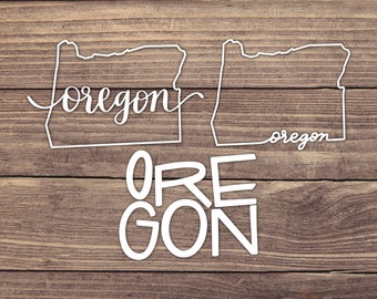 Oregon State Decal - Multiple Sizes - Car Decal, Bumper Sticker, Laptop Sticker, Water Bottle Sticker