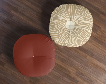 Oreiller de sol en forme de champignon brun, assise de coussin rond