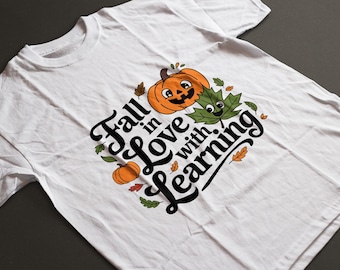 Insegnante retrò autunno Png, innamorarsi dell'apprendimento, maglietta insegnante autunno svg, insegnante groovy Png, regalo per insegnante, insegnante zucca Png
