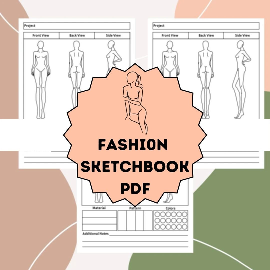 Fashion Sketch Book: My Fashion Design Illustration Workbook, Croquis  Templates and Model Draft Sketchpad 8.5x11 inches (Paperback)