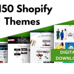 150 shopify themes, Premium & Responsive Templates for eCommerce, shopify bundle , shopify setup , Website template