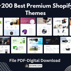 200 shopify themes, Premium & Responsive Templates for eCommerce, shopify bundle , shopify setup , Website template