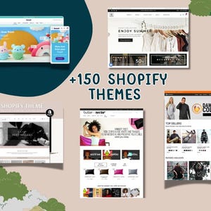 150 shopify themes, Premium & Responsive Templates for eCommerce, shopify bundle , shopify setup , Website template