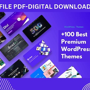 100 WordPress TEMPLATES, Premium WordPress Themes ,Minimal WordPress Theme, Blog Theme WordPress, Premade Templates, Website Theme