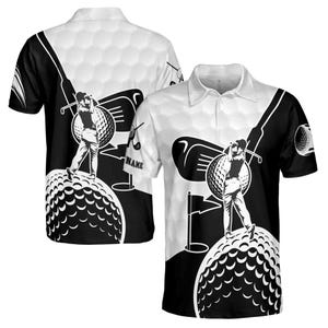 Golf Customize Name Men Golf Clubs Golf Ball Golf Team Apparel 3D Polo Shirt Size S-5XL