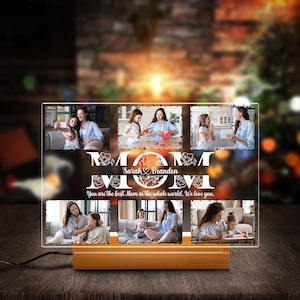 Personalized Photo Night Light Mother&#39;s Day Gift for Mom With 16 RGB Color