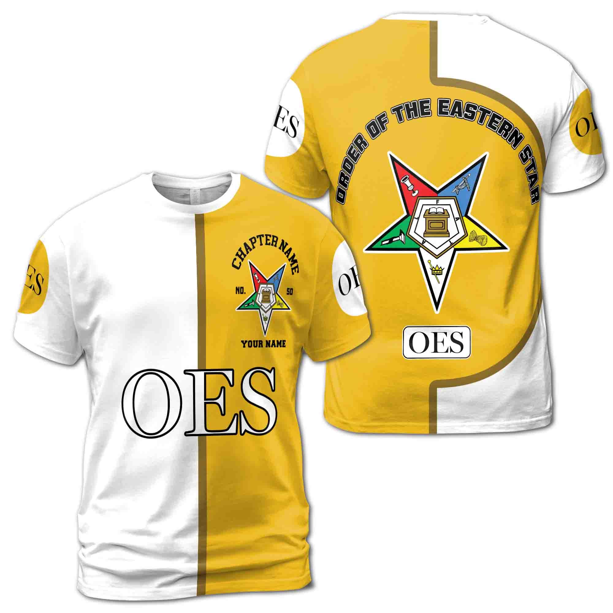 Customize Name Chapter Name Order of the Eastern Star OES Unisex 3D T-shirt  Size S-5XL - Etsy Canada