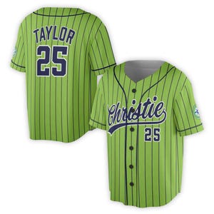 Customize Team Name, Name, Number and Color Pinstripe 3D All Over Print Baseball Jersey Shirt Size S-5XL