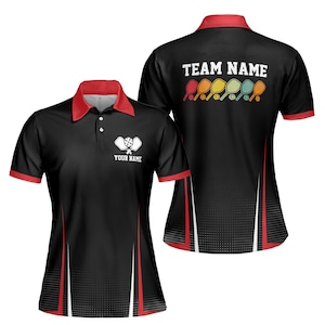 Namen Lustig Bunt Pickleball Paddles Damen Polo-Shirt S-5XL