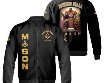 Personalized Light From East Prince Hall Mason 357 Bomber Jacket S