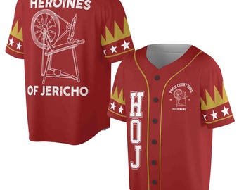 Custom Name Court Heroines of Jericho HOJ OES Baseball Jersey S-5XL