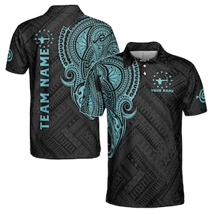 Polo para hombre con estampado tribal y nombre personalizado del equipo de tiro con arco, tallas S a 5XL