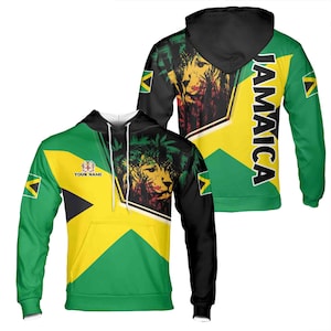 Custom Name Guyana Flag Patriotic Republic of Guyana Lion Hoodie S-5XL