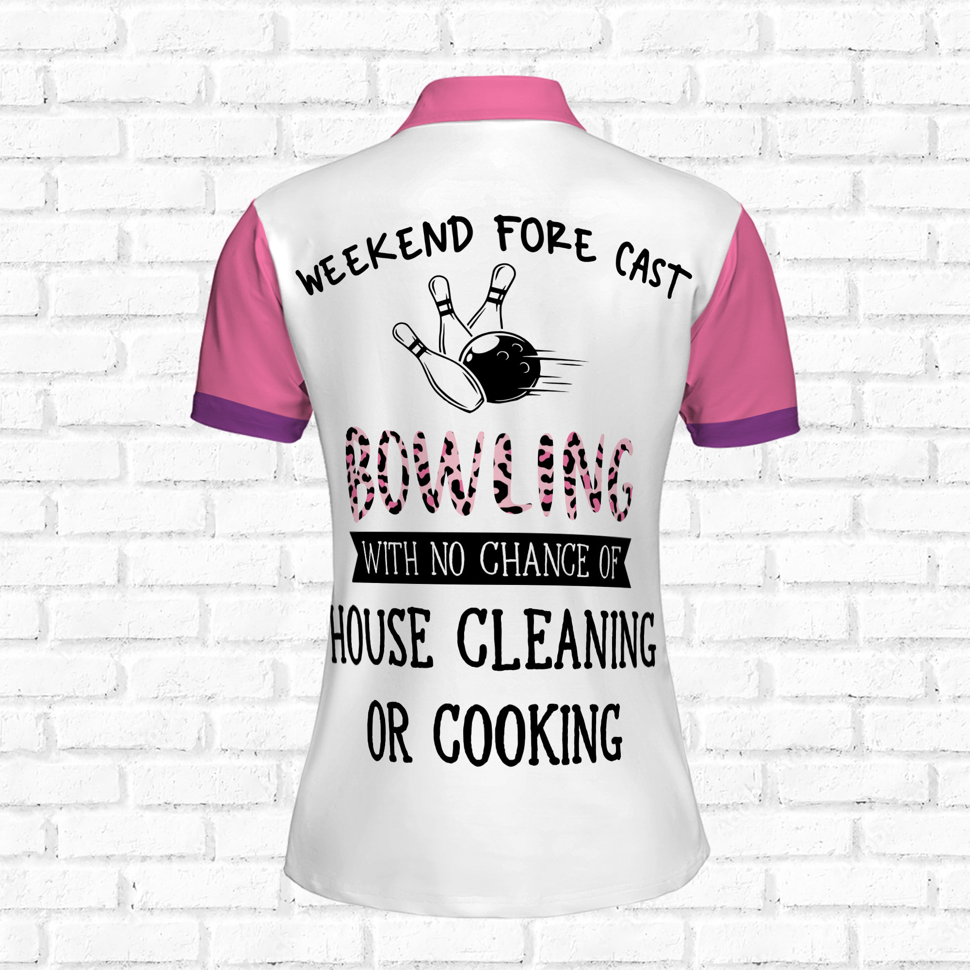 Personalize Name Bowling With No Chance Women Polo Shirt